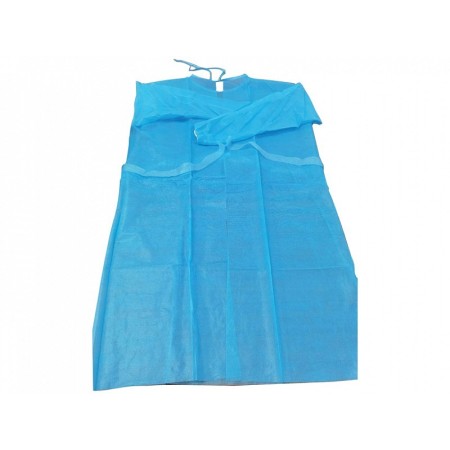 Bata desechable 25g/m2 120x150 cm - talla l - no estéril - pack. 100 uds.