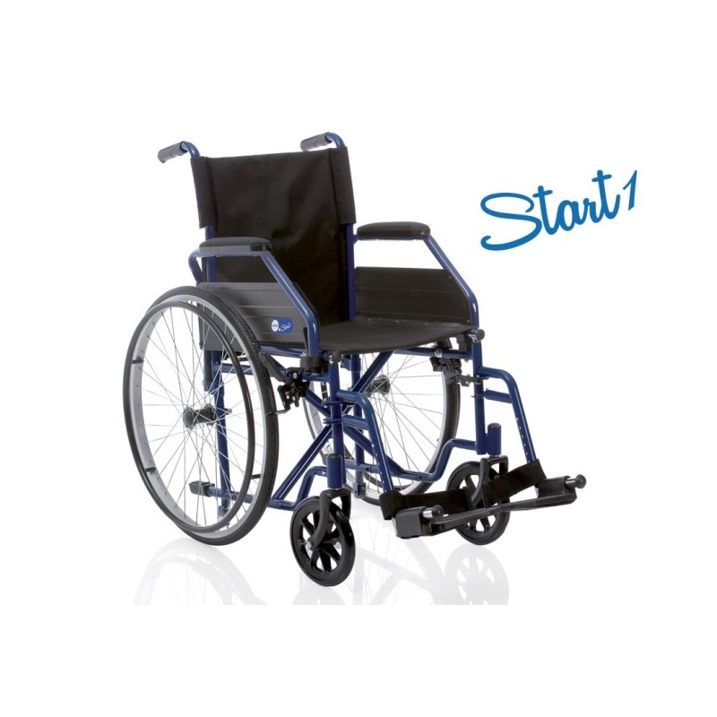 Fauteuil roulant automoteur pliant start1 - pneus arrière pleins avec blocage rapide
