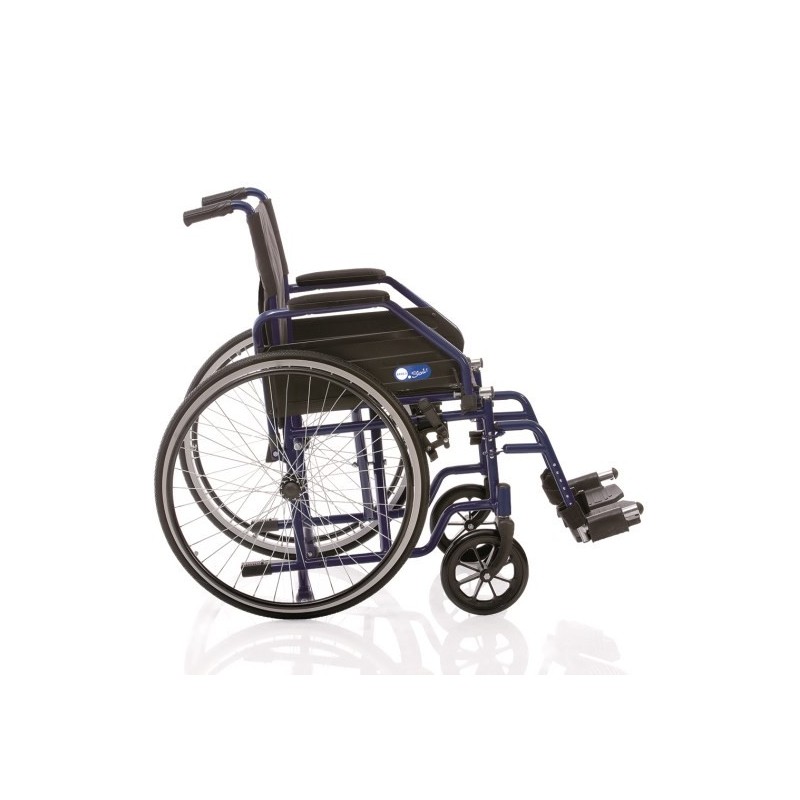 Start1 folding self-propelled wheelchair - solid rear tyres with quick release