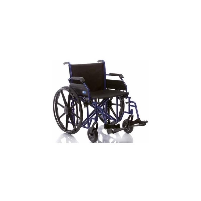 Silla de ruedas autopropulsada plegable plus: neumáticos macizos, asiento ancho de su elección