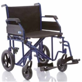 Fauteuil roulant de transport en fauteuil roulant pliant plus go ! - pneus pleins, siège au choix