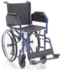 Space-saving folding wheelchair - self-propelled skinny