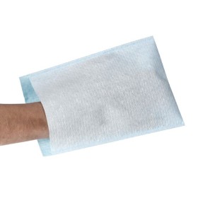 Nem szappanos airlaid + pe gomb a beteg tisztításához - 50 db.