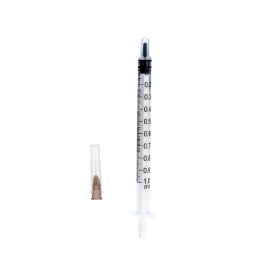 Jeringa de tuberculina dicoTUBER de 1 ml con cono Luer central sin aguja - 100 uds.