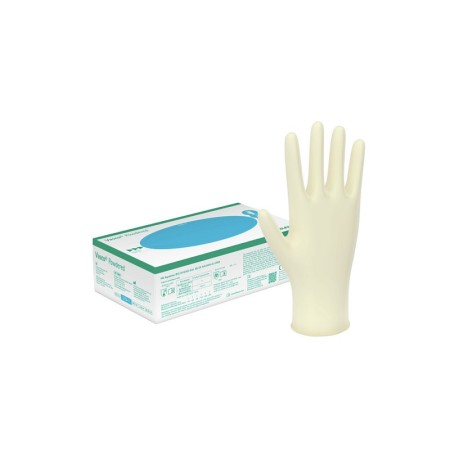 Vasco gepoederde latex handschoenen met poeder - m - 100 st.