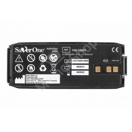 Batteria non ricaricabile lisoci2 per dae bifasico saver one pad sav-c0904/903