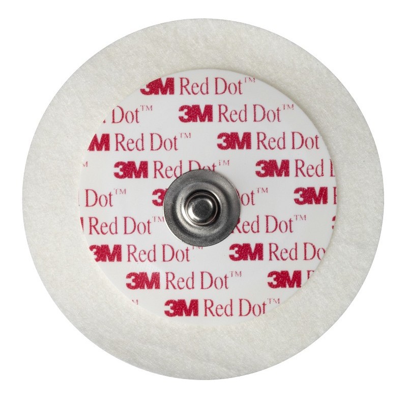 Elettrodi pregellati in micropore per ecg 4,5 cm 3m red dot pediatric 2248-50 - confez. da 50 elettrodi