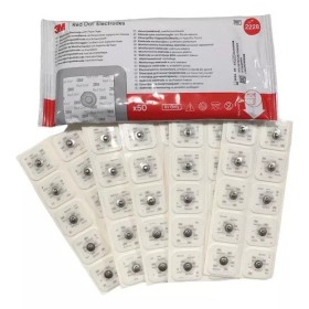 Electrozi din spumă pregelificați pentru ecg 37x33 mm 3m red dot 2228 - pachet. din 50 de electrozi