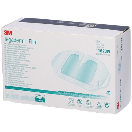 Tegaderm 1623w cling film dressing with frame application system, 6cm x 7cm, 100 pcs.