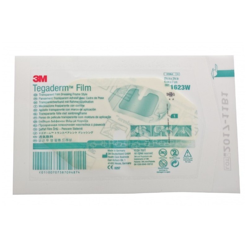 Tegaderm 1623w opatrunek z folii spożywczej z systemem aplikacji ramy, 6cm x 7cm, 100 szt.