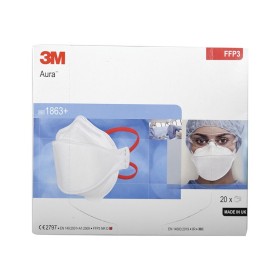 3m aura 1863+ ffp3 iir respiratorna maska - pakiranje od 20 komada