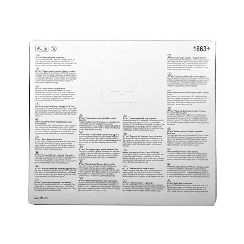 3m aura 1863+ ffp3 iir andningsmasker - 20-pack