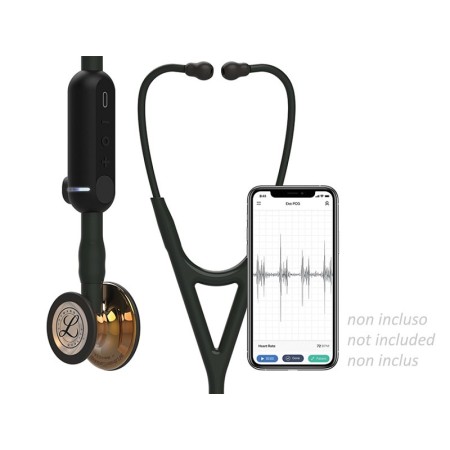 3m littmann core digital stethoskop - 8863 - schwarz - glänzendes kupfer