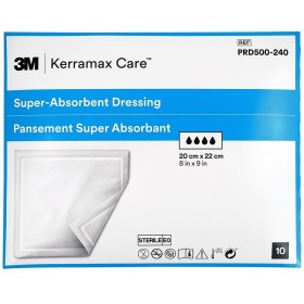 Kerramax care prd500-240 super saugfähiger verband, 20x22 cm, 10 stk.
