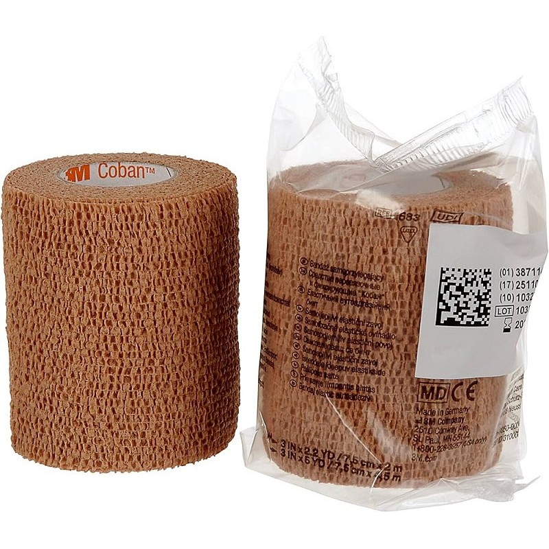 3m coban 1583 zelfklevend elastisch verband, 7,5 cm x 4,57 m - 24 rollen