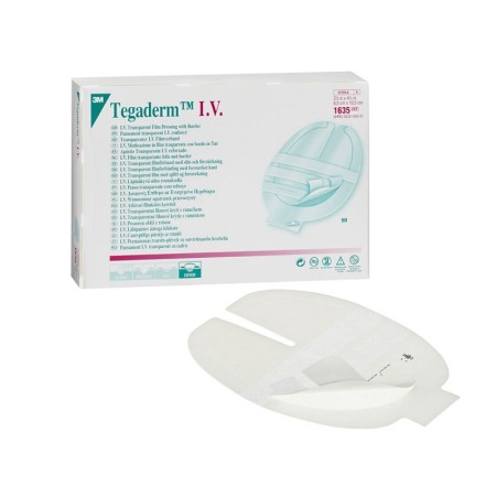3m tegaderm i.v. medicazione in pellicola trasparente con bordo 1635, 8,5cm x 10,5cm, 50 pz.