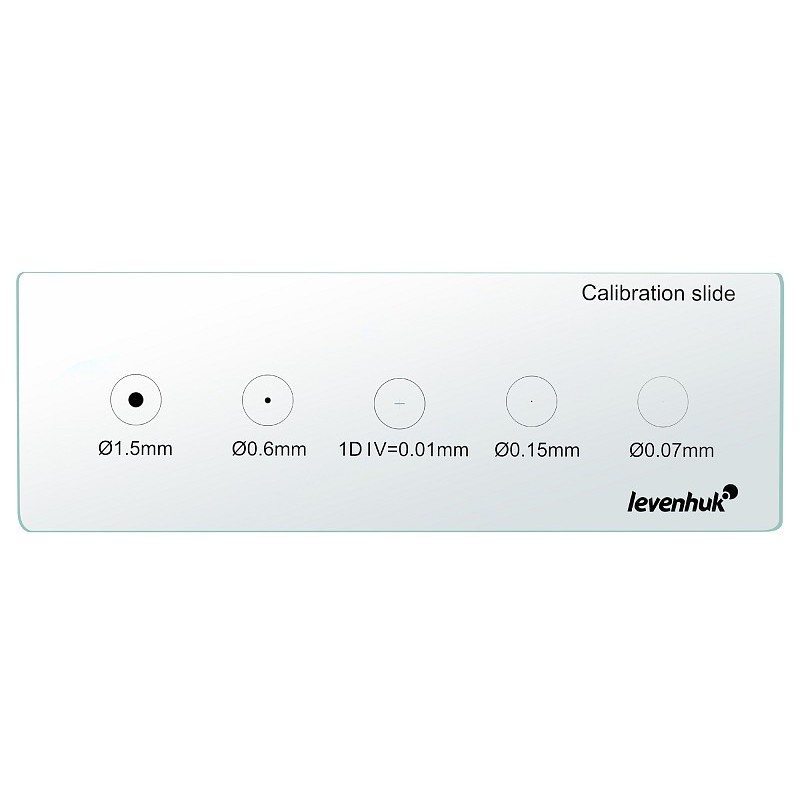 Portaobjetos de calibración levenhuk med x/y