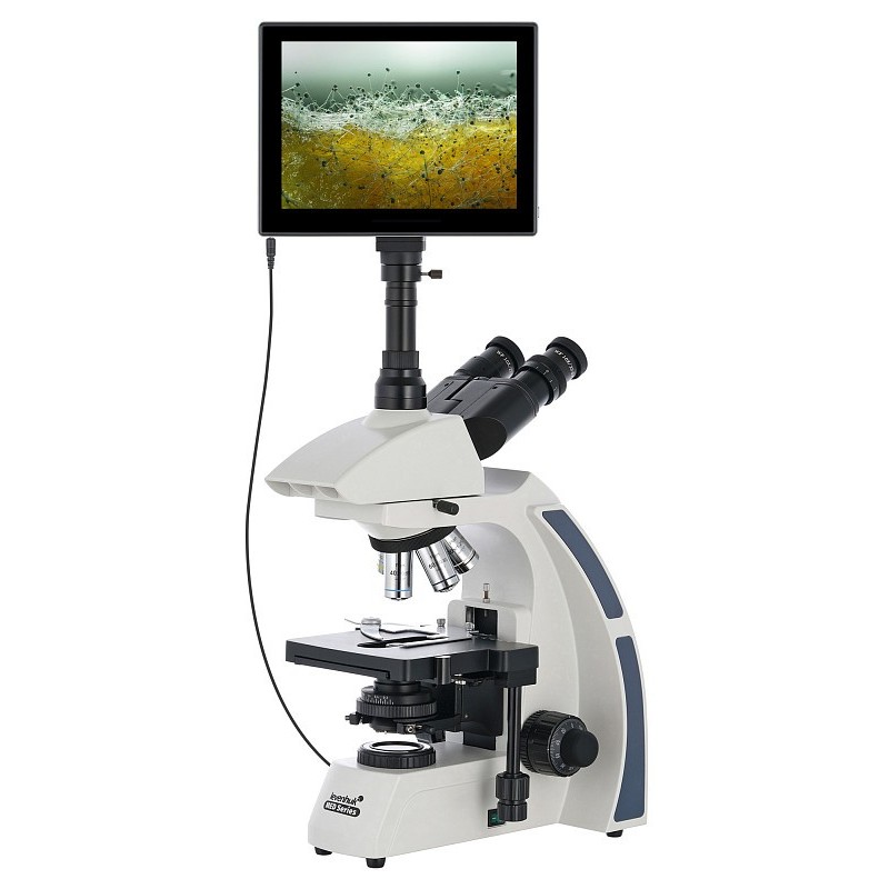 Microscope trinoculaire numérique levenhuk med d40t lcd