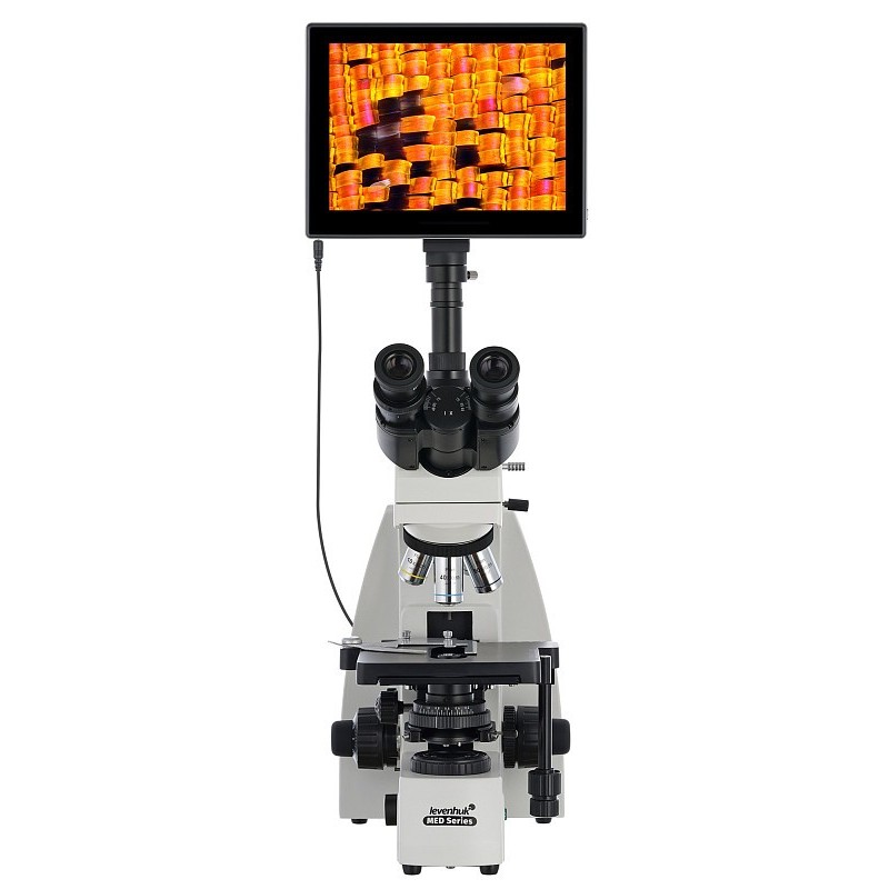 Microscope trinoculaire numérique levenhuk med d40t lcd