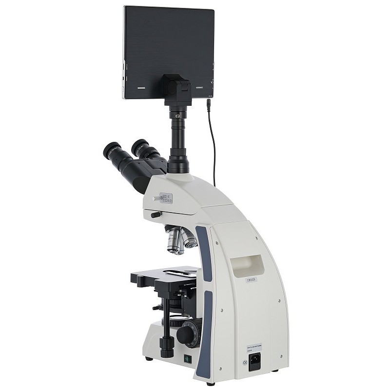 Microscopio trinocular digital levenhuk med d40t lcd