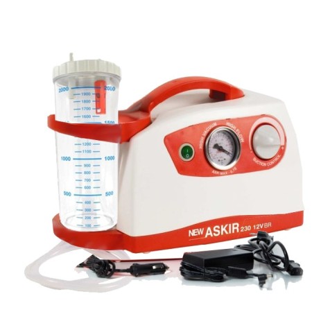 Aspirator chirurgical nou askir 230/12v br - cu baterie - borcan de 2 litri re 310211/01