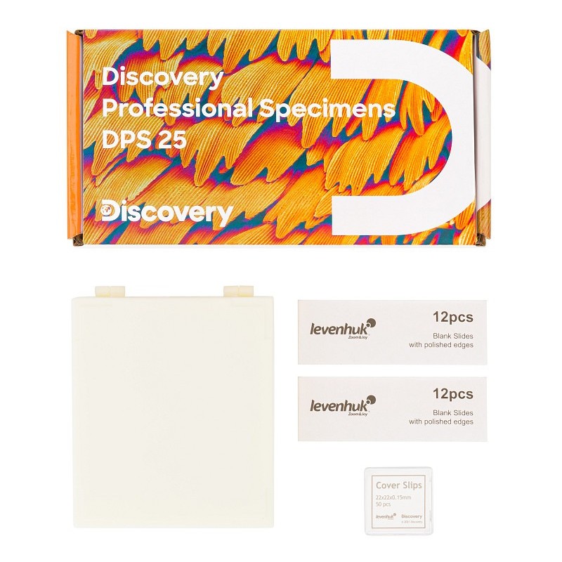 Set di micropreparati levenhuk discovery prof dps 25. “biologia, uccelli, ecc.”