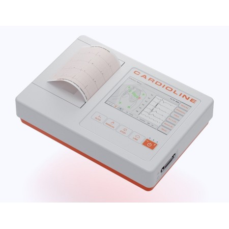 Cardioline ecg100l touchscreen elektrocardiograaf + easyapp pc-software + glasgow-interpretatie