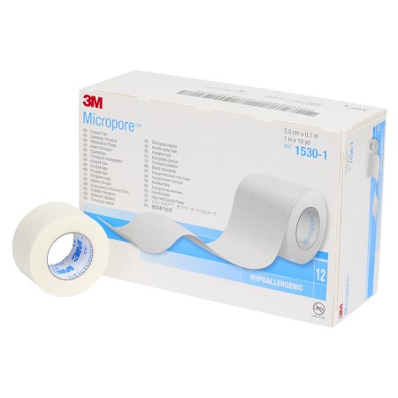 Micropore 3m 1530-1 - h 25 mm x 9,14 m - 12 rotoli