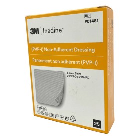 Inadine (pvp-i) nicht haftender verband p01481, 5 cm x 5 cm - 25 stk.