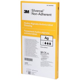3m silvercel medicazione antimicrobica non aderente in idroalginato con argento, 10x20 cm cad7020n - 5 pz.
