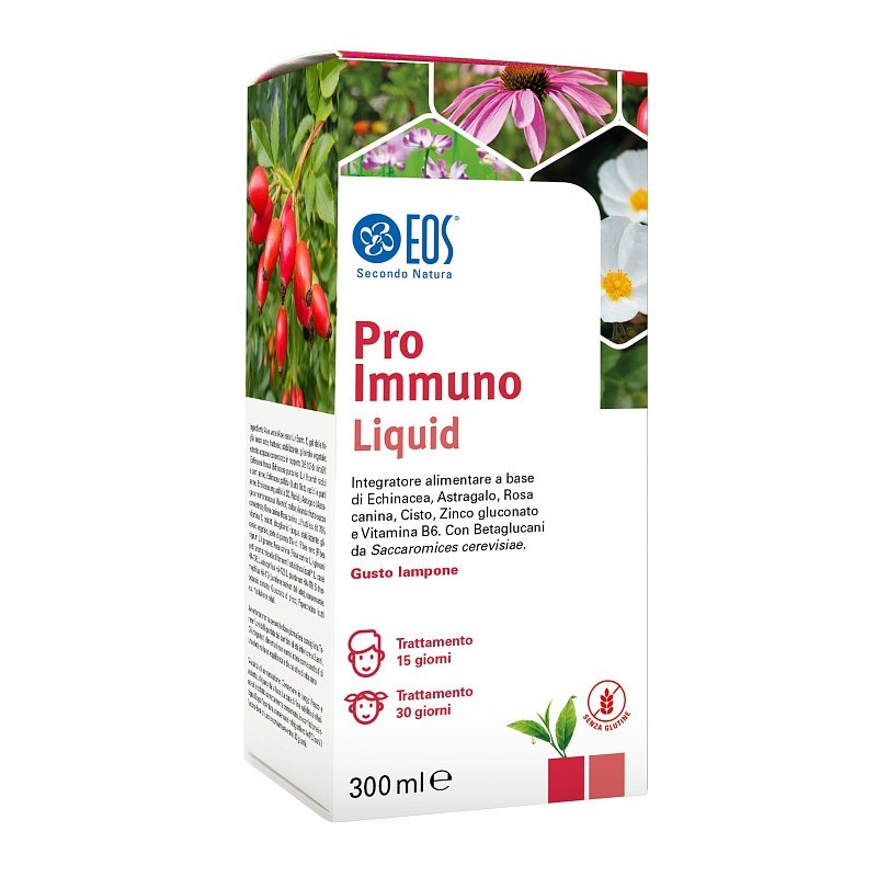 Pro immuno liquid flacone 300 ml gusto lampone