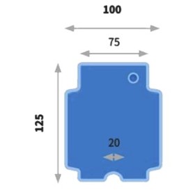 Shaped vacuum mattress 75/100x125 cm