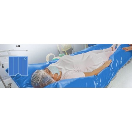 Materassino a 4 camere depressione sagomato, sezionato cm 100x100