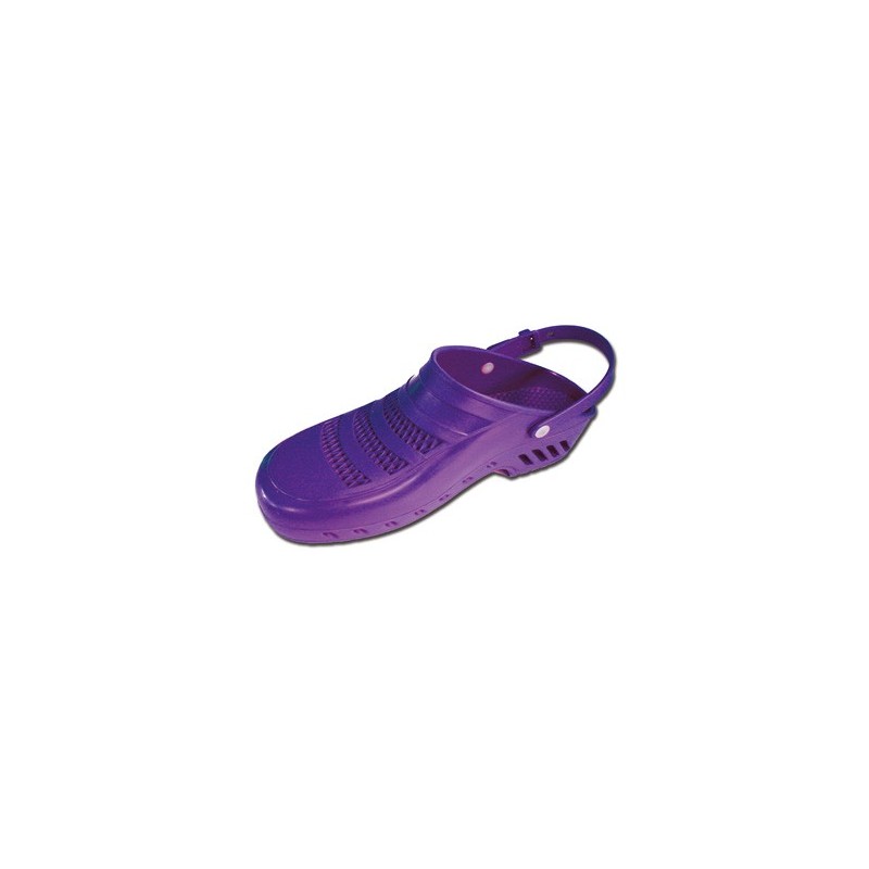 Purple clogs - with holes and strap - 42-43 - 1 pair