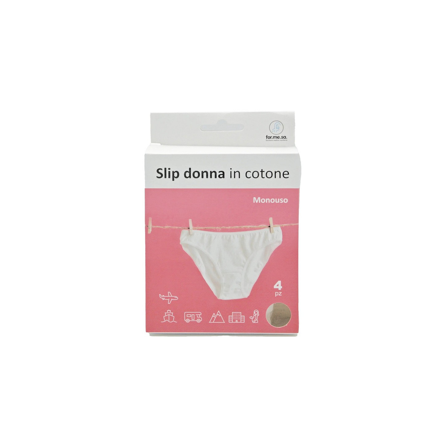 Slip monouso in cotone - 4 pezzi
