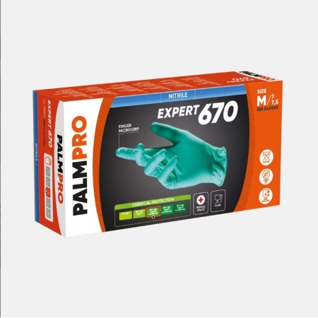 Emng - palmpro expert 670 green powder-free nitrile gloves - 100 kusov.