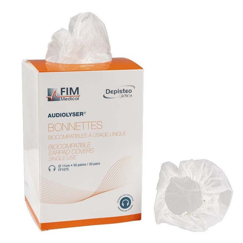 100 jednorázových krytů pro audiometrická sluchátka adl-20