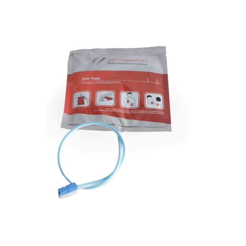 Pair of rescue sam plates, pre-connected electrodes