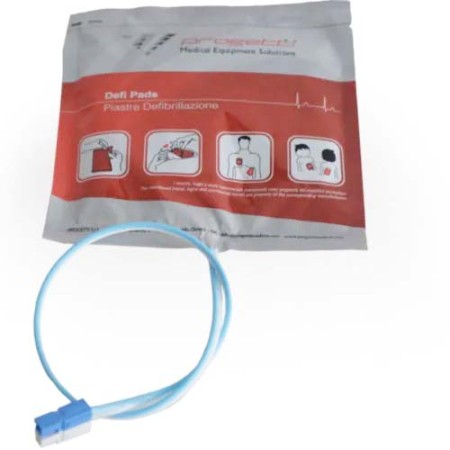 Pair of rescue sam plates, pre-connected electrodes