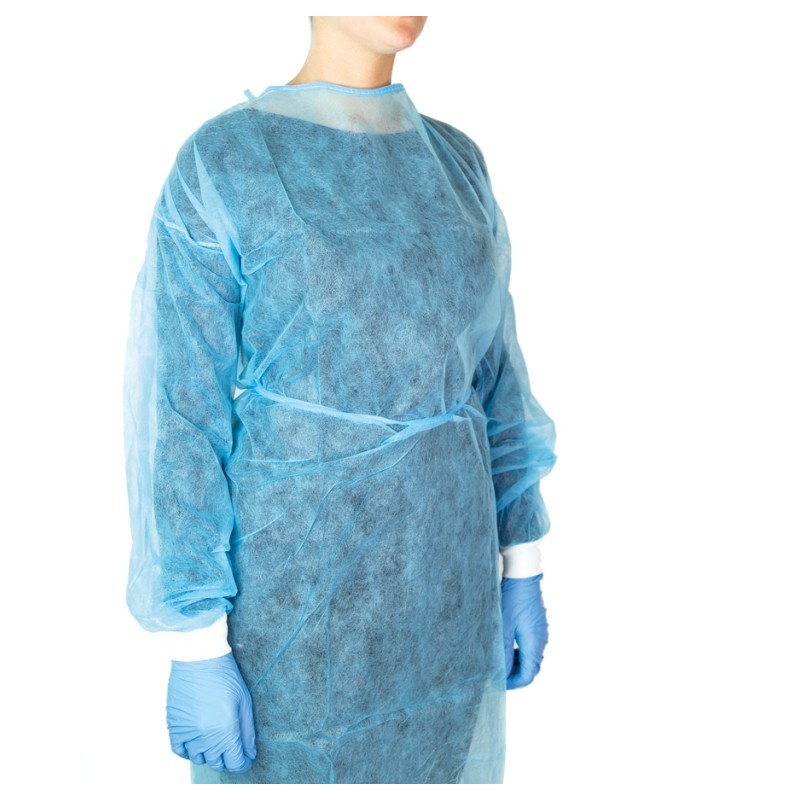 Wegwerp toga in blauw non-woven - 10 stuks