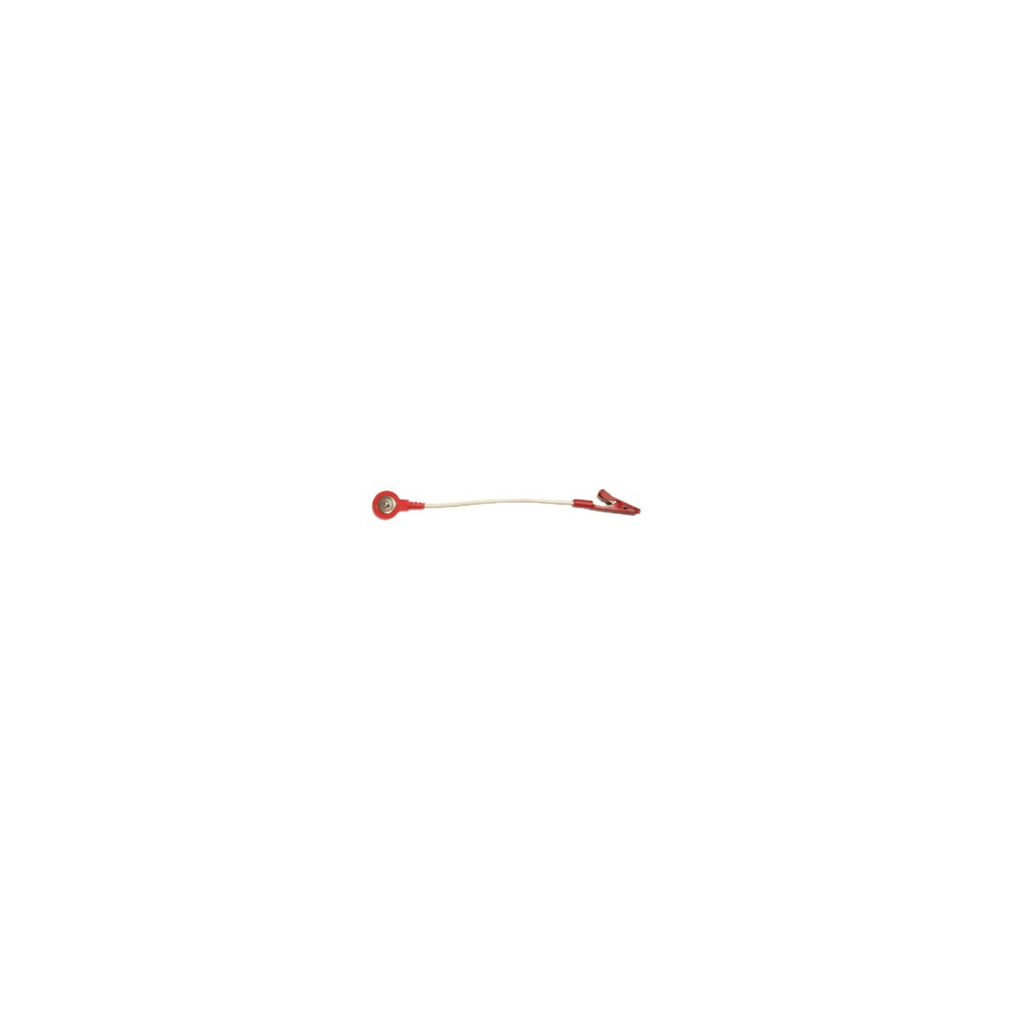 Adattatore, da clip maschio a coccodrillo, rosso - 1 pz.