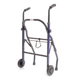 Foldable painted steel rollator - 2 wheels - poseidon