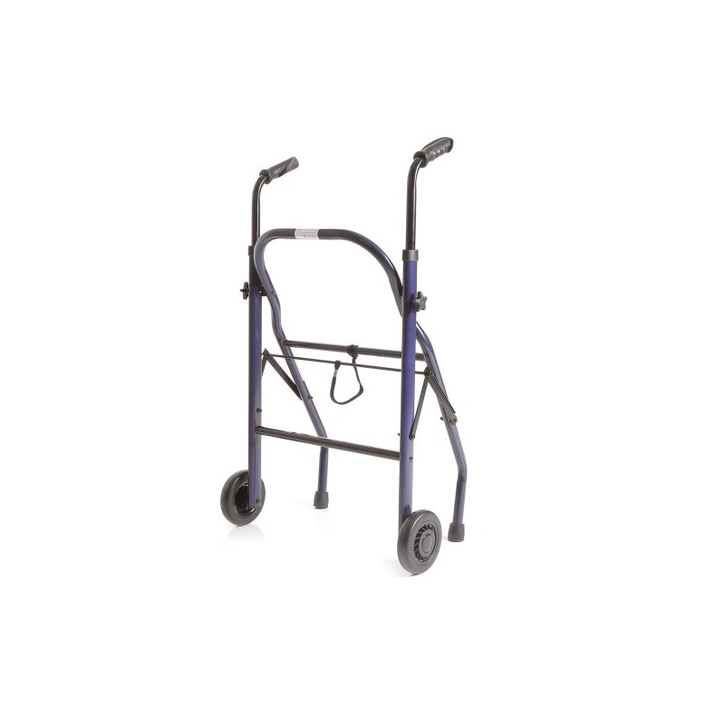 Fällbar rollator i lackerat stål - 2 hjul - poseidon