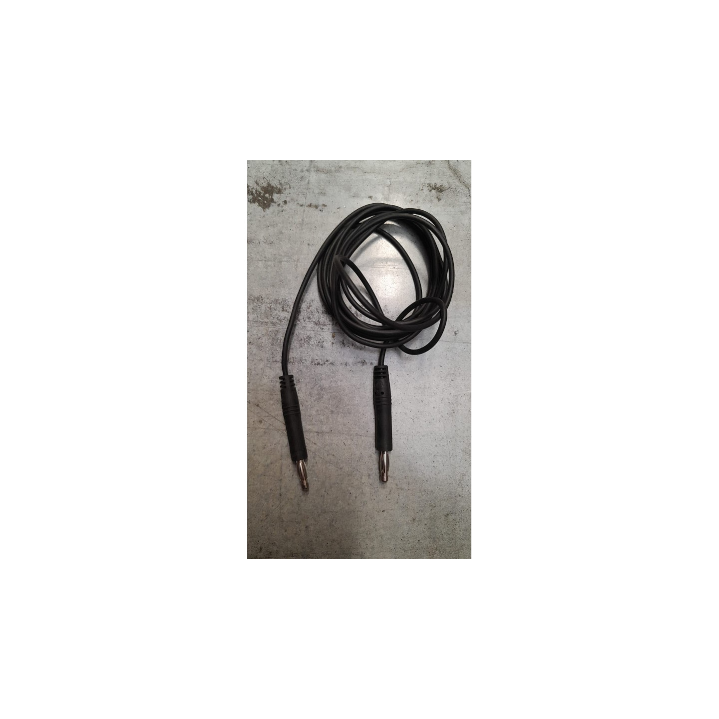 Black male plug wire - 4mm for professional electrotherapy