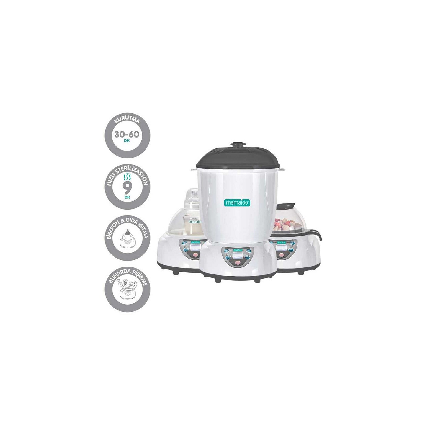 Sterilizzatore a vapore e scaldacibo per biberon 5-in-1 Digitale MamaJoo MMJ2020