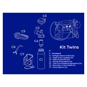 Kit ricambio completo TWINS 2 seni per Flaem Latty