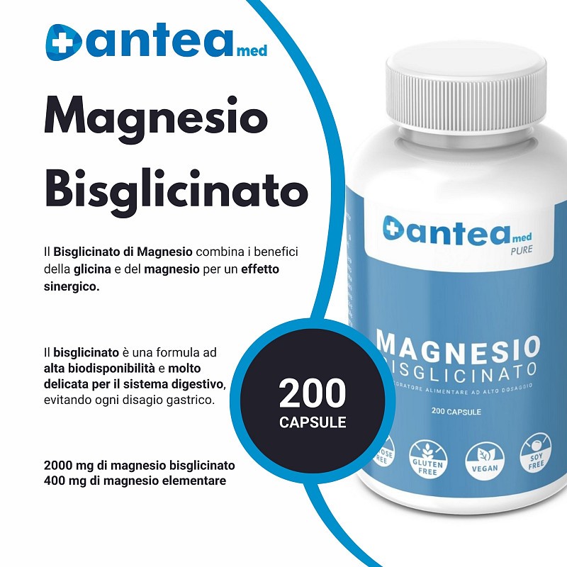 Magneziu bisglicinat anteamed pure 200 capsule