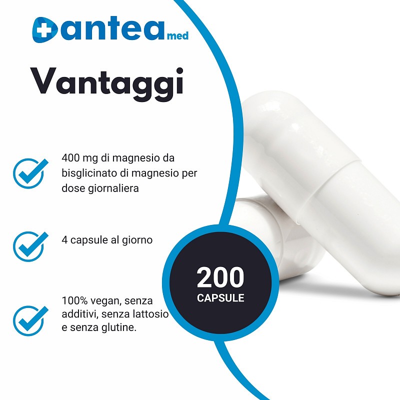 Magnezijev bisglicinat anteamed pure 200 kapsula