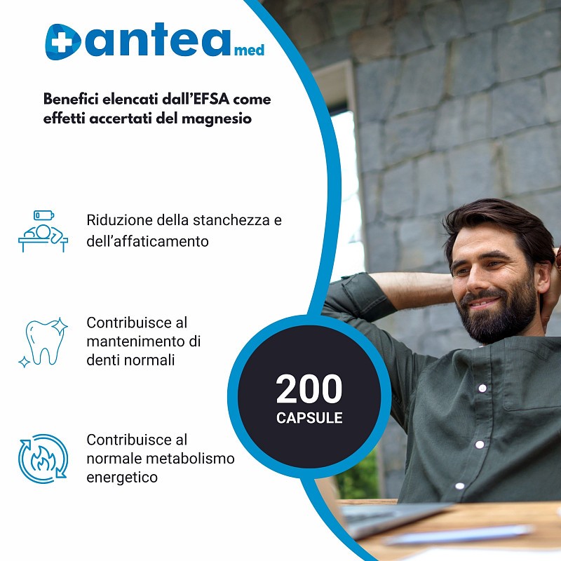 Bisglicinato de magnésio anteamed pure 200 cápsulas