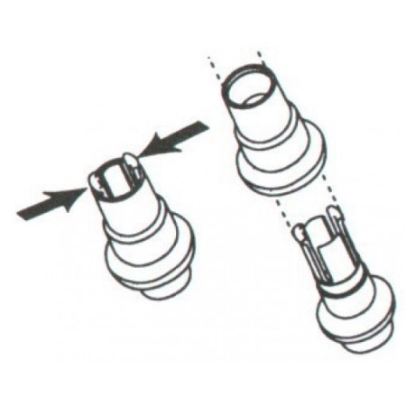 Flüster-schwenk- und drehanschlussarmatur
